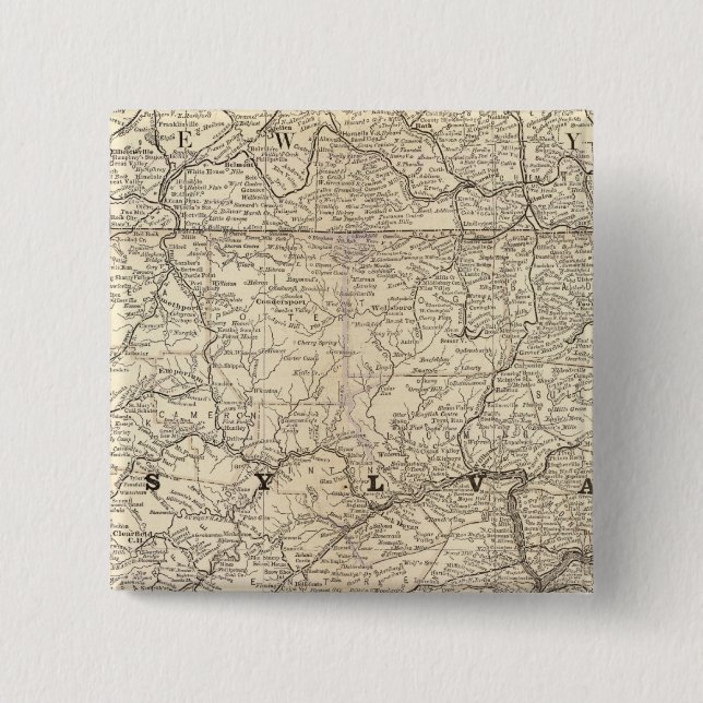 Badge Carré 5 Cm Pennsylvanie 9 (Devant)