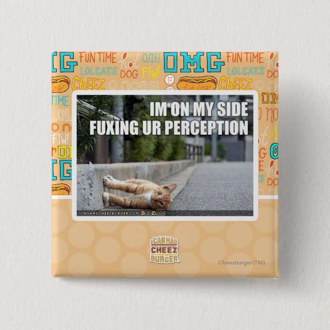 Badge Carré 5 Cm Perception de Fuxing Ur (Devant)