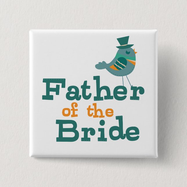 Badge Carré 5 Cm Père de la mariée (Devant)