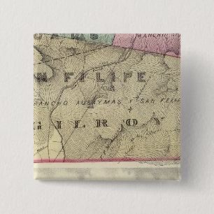 Badge Carré 5 Cm Père Noël Clara Co 12