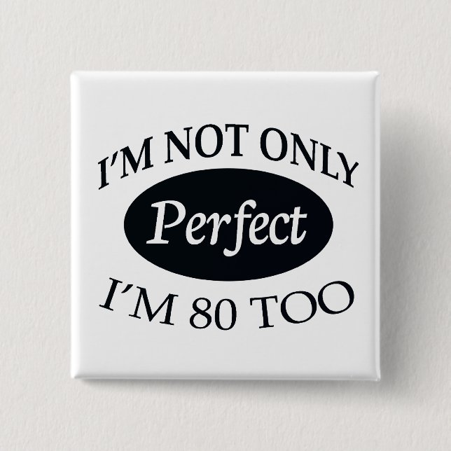 Badge Carré 5 Cm Perfectionnez 80 (Devant)