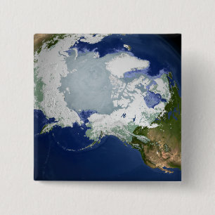 Badge Carré 5 Cm Pergélisol circum-arctique