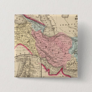 Badge Carré 5 Cm Perse, Turquie, Afghanistan, Belouchistan
