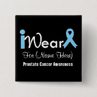 Personalize Light Blue Ribbon Prostate Cancer