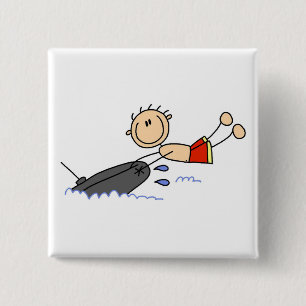 Badge Carré 5 Cm Personnage bâton de tubing