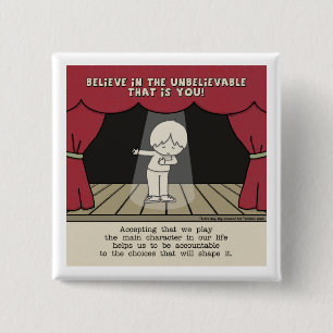 Badge Carré 5 Cm Personnage principal