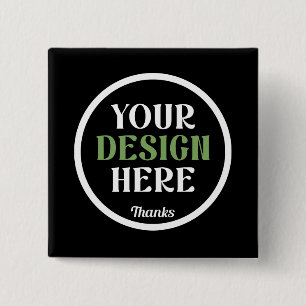 Badge Carré 5 Cm personnalisé, unique, élégant et minimaliste