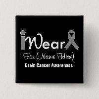 Personnaliser Gris Ribbon Cancer du cerveau