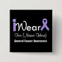 Personnaliser Lavender Ruban général Cancer