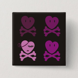 Badge Carré 5 Cm Personne ne peut nous faire tomber amoureux