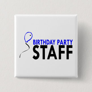 Badge Carré 5 Cm Personnel de fête d'anniversaire