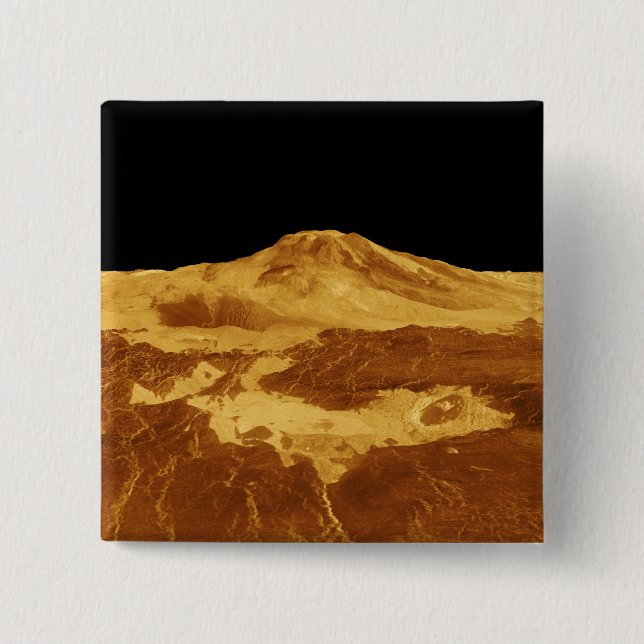 Badge Carré 5 Cm Perspective 3D de Maat Mons sur Vénus (Devant)