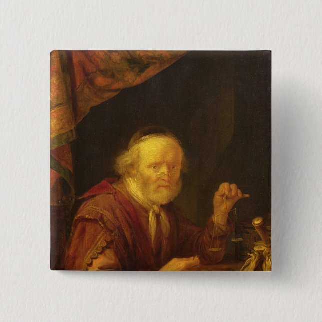 Badge Carré 5 Cm Pesage de l'or (Devant)