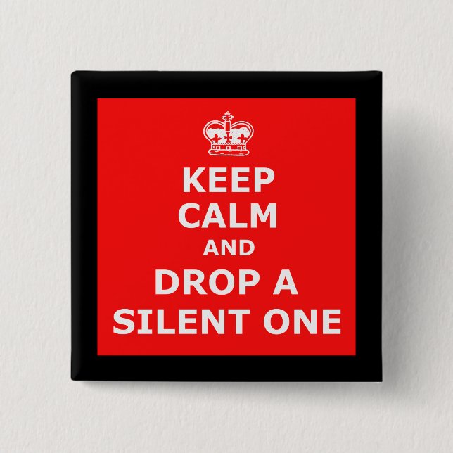 Badge Carré 5 Cm Pet drôle (Devant)