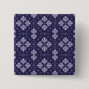 Badge Carré 5 Cm Pétales de fleurs géométriques motif répétitif abs