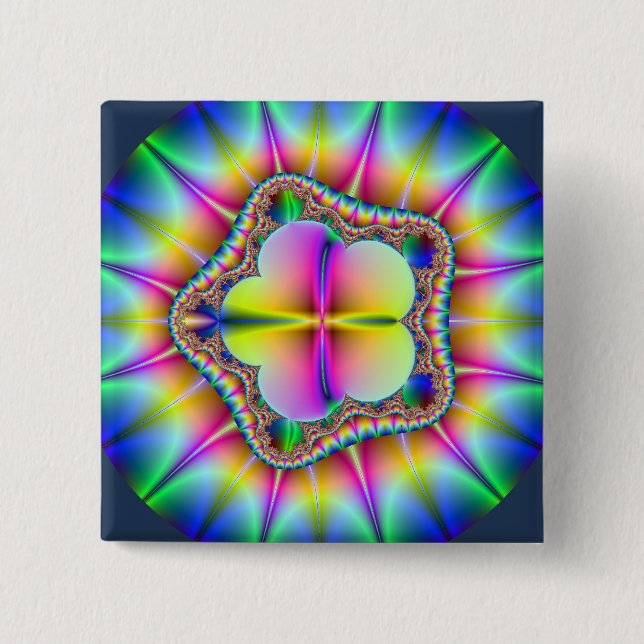 Badge Carré 5 Cm Petals2 (Devant)