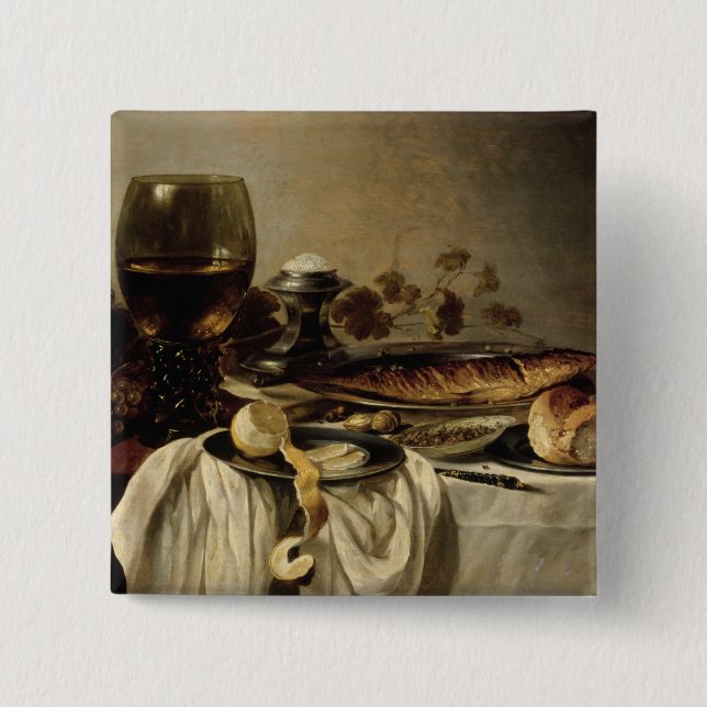 Badge Carré 5 Cm Petit déjeuner, 1646 (Devant)