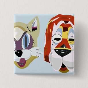 Badge Carré 5 Cm Petit-déjeuner au Tiffany's Mask Buttons