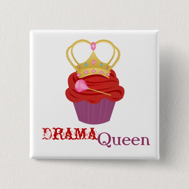 Badge Carré 5 Cm Petit gâteau de la Reine (Devant)