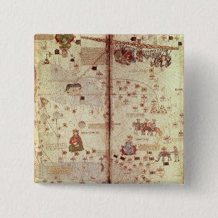 Badge Carré 5 Cm Petit groupe de l'Asie du catalan