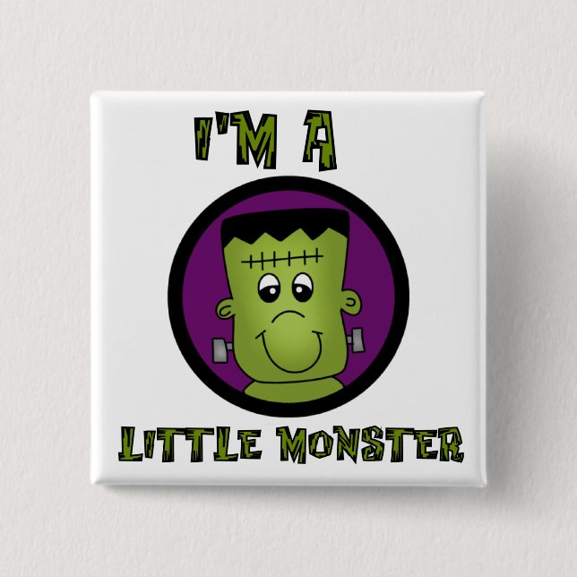 Badge Carré 5 Cm Petit Monster Halloween Tshirts et cadeaux (Devant)