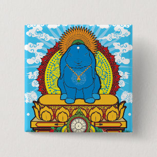 BADGE CARRÉ 5 CM PETIT PAIN DE BOUDDHA