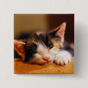 Badge Carré 5 Cm Petit sommeil de Kitty