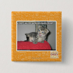 Badge Carré 5 Cm Pets I dans le direkshun gen'ral de yor