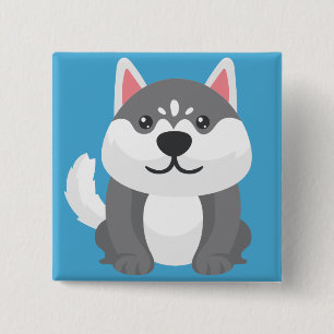 Badge Carré 5 Cm Peu de Pupppy