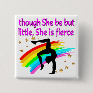 BADGE CARRÉ 5 CM PEU MAIS FIERCE GYMNAST