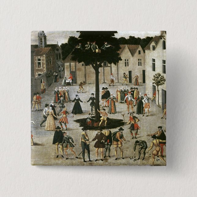 Badge Carré 5 Cm Peut l'arbre (Devant)
