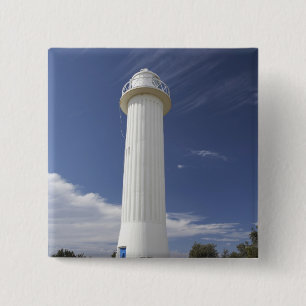 Badge Carré 5 Cm Phare de Clarence Head, Yamba, Nouvelle-Galles du