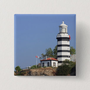 Badge Carré 5 Cm Phare de Sile, Istanbul, Turquie