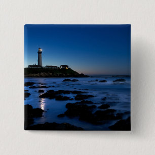 Badge Carré 5 Cm Phare Half Moon Bay, Ca de point de pigeon
