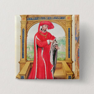 Badge Carré 5 Cm Philip le bon duc de Bourgogne