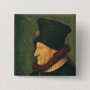 Badge Carré 5 Cm Philippe de duc de la France de Bourgogne