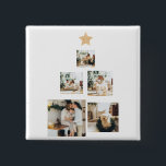 Badge Carré 5 Cm Photo d'arbre de Noël familial moderne avec étoile<br><div class="desc">Prenez la magie des moments de vacances de votre famille avec notre garde personnalisée "Modern Family Christmas Tree with Photo".Transformez les souvenirs spéciaux de votre famille en un souvenir unique grâce à notre ornement "Modern Family Christmas Tree with Photo" de Zazzle. Commandez le vôtre dès aujourd'hui et faites de cette...</div>