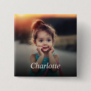 Badge Carré 5 Cm Photo personnalisée