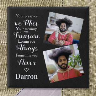 Badge Carré 5 Cm Photo personnalisée du souvenir