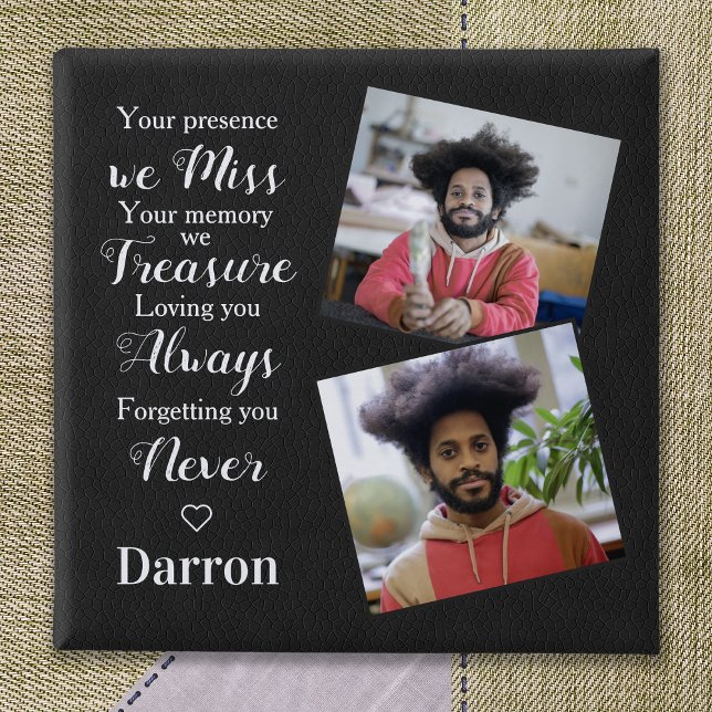 Badge Carré 5 Cm Photo personnalisée du souvenir (Créateur téléchargé)