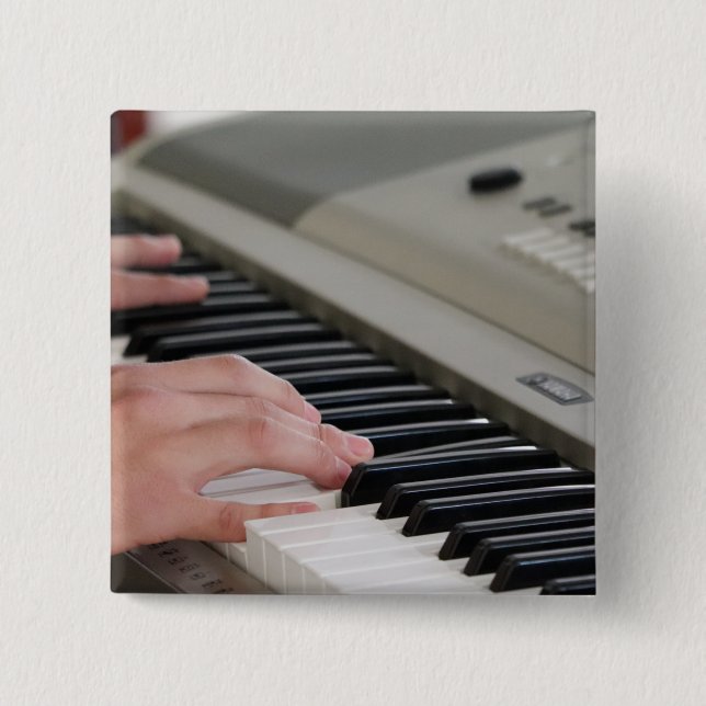 Badge Carré 5 Cm Piano cool (Devant)