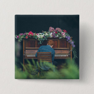 Badge Carré 5 Cm Piano cool