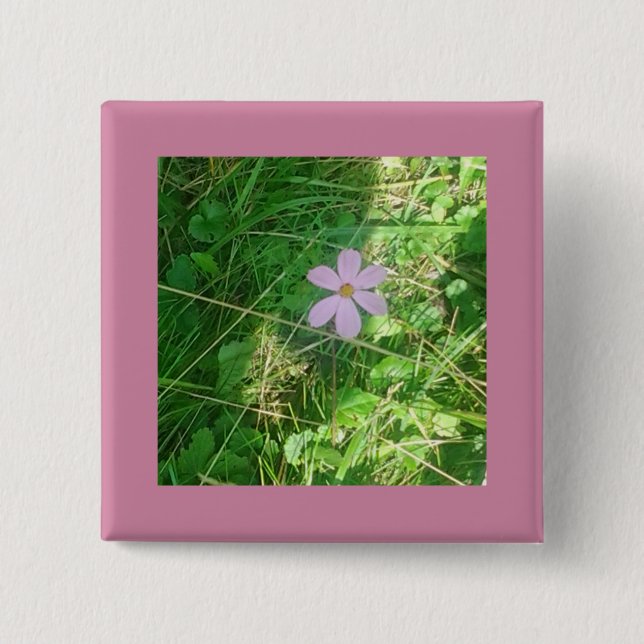 Badge Carré 5 Cm Pic-à-boo rose (Devant)