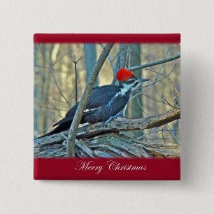Badge Carré 5 Cm Pic Pilé Joyeux articles de Noël