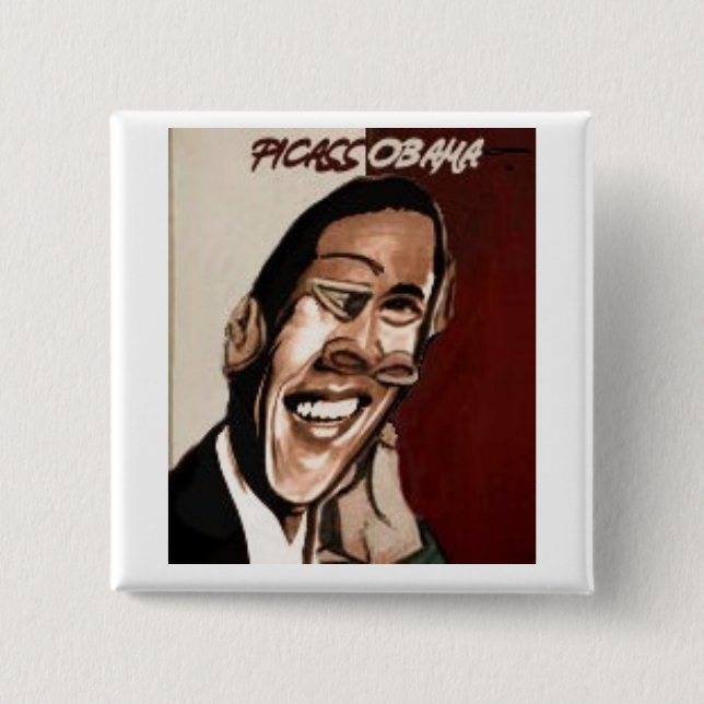 Badge Carré 5 Cm picassobama (Devant)