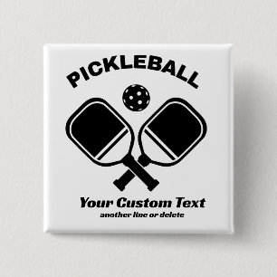 Badge Carré 5 Cm Pickleball Club Pickleball Paddle & Ball Custom