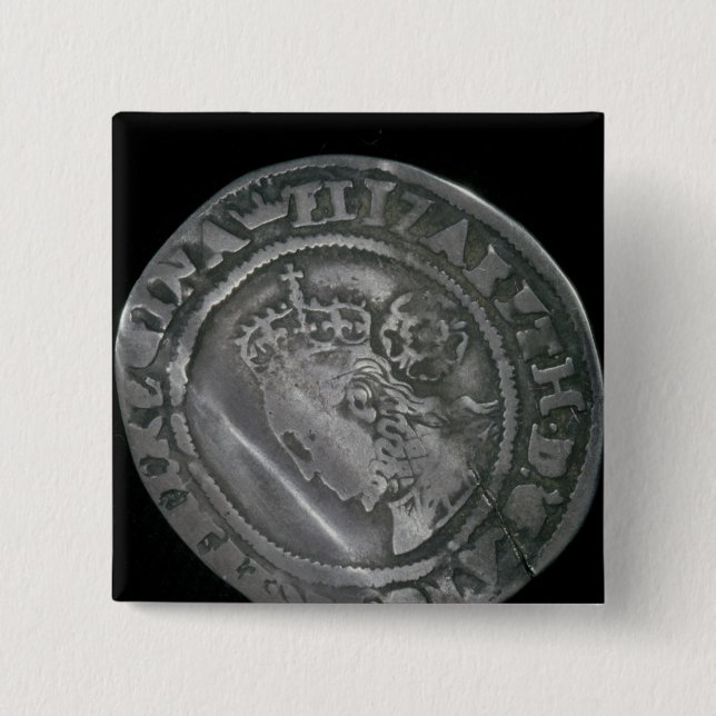 Badge Carré 5 Cm Pièce de six pence (Devant)