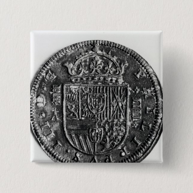 Badge Carré 5 Cm Pièce en argent (Devant)