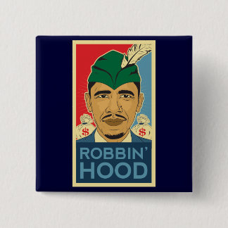Badge Carré 5 Cm Pièce en t de Robin Hood de capot de Barack Obama