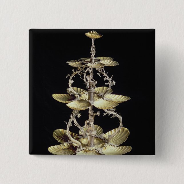 Badge Carré 5 Cm Pièce maîtresse de relief de table (Devant)
